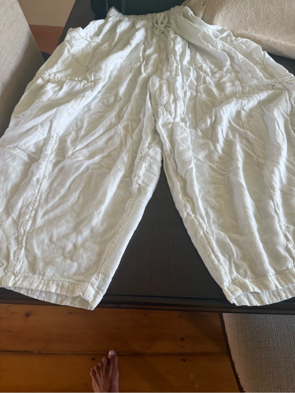 Free People Quinn Pants. 2 pairs ivory and charcoal combo XS - Picture 8 of 8